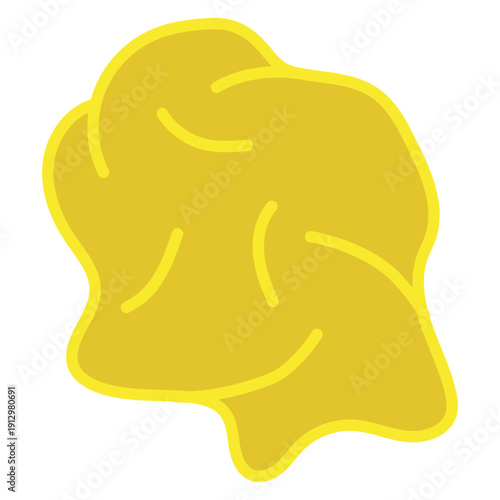 Cartoon golden nugget icon with shiny texture and playful design