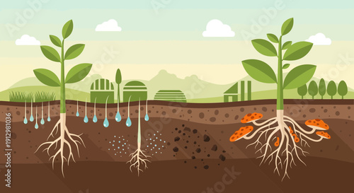 Plant Symbiosis Mycorrhizal Networks and Water Absorption.