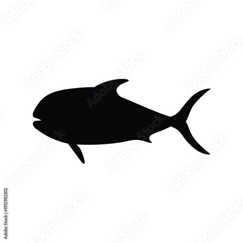 Dorado Mahi Mahi Fish Silhouette Vector Illustration