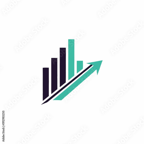 Dynamic Growth Bar Chart with Upward Arrow. Free Download Dynamic Growth Bar Chart with Upward Arrow. - GFXLoad