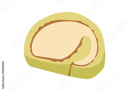 コンビニスイーツ抹茶のロールケーキ