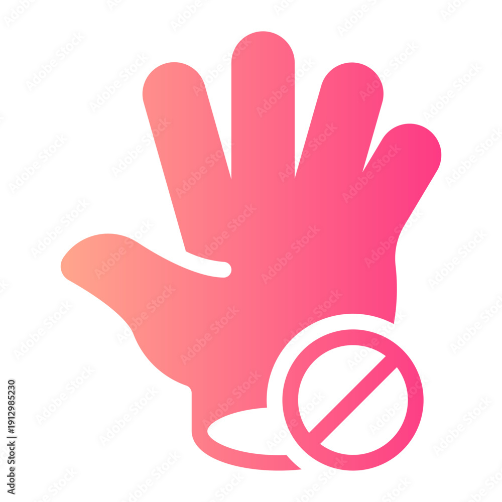 Obraz premium block gradient icon