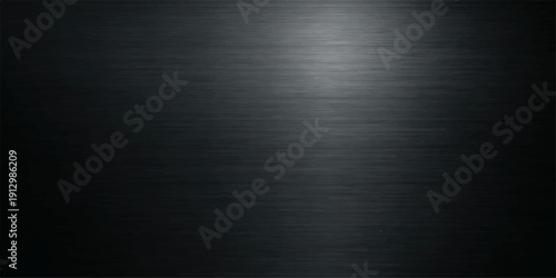 A seamless brushed metal texture background features a dark silver stainless steel plate pattern with a shiny metallic aluminum surface for an industrial chrome material design backdrop
