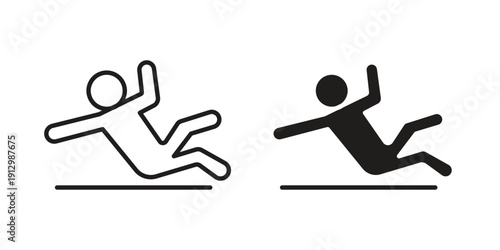 Accident icon symbol vector illustration on white background. Flat design.