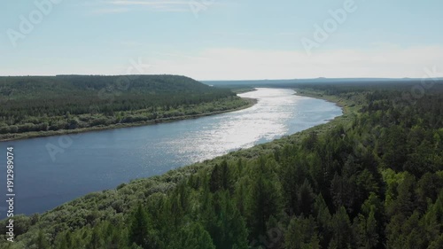Wallpaper Mural Lensk city. Aerial drone view Torontodigital.ca