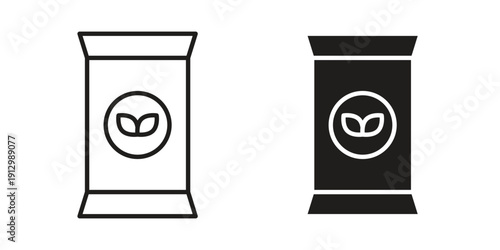 Bag seedling icon symbol vector illustration on white background. Flat design.
