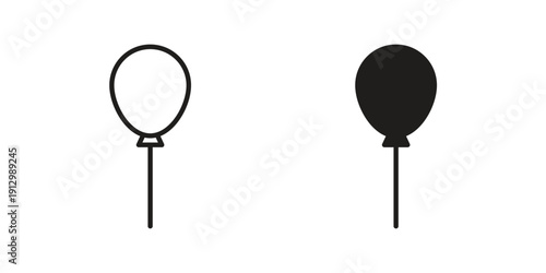 Balloon icon symbol vector illustration on white background. Flat design.
