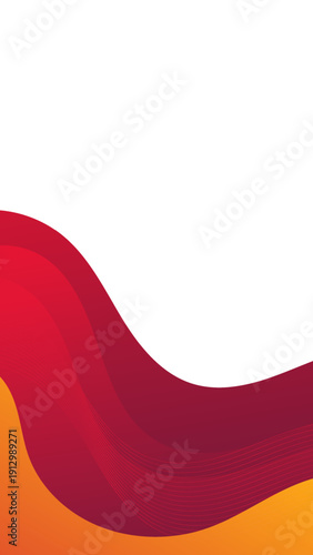Red and Orange Passionate Abstract Wave Design