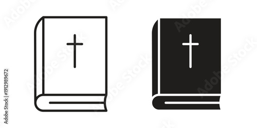 Bible icon symbol vector illustration on white background. Flat design.