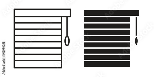 Blinds icon symbol vector illustration on white background. Flat design.