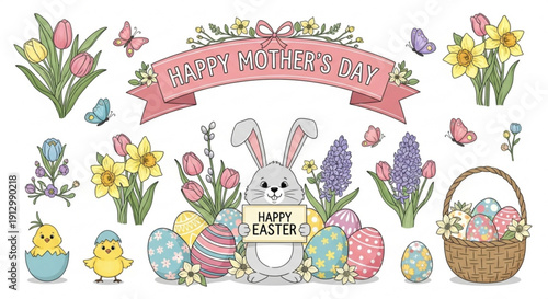 Delicate purple and pink orchids in bloom on white background with soft lighting