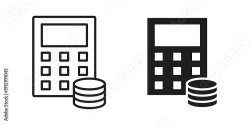 Budget icon symbol vector illustration on white background. Flat design.