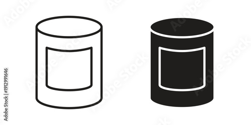 Can food icon symbol vector illustration on white background. Flat design.