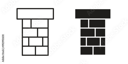 Chimney icon symbol vector illustration on white background. Flat design.