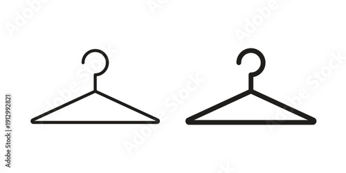Clothes hanger icon symbol vector illustration on white background. Flat design.