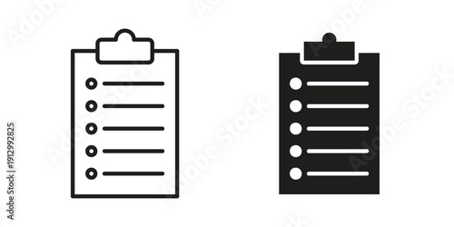 Clipboard icon symbol vector illustration on white background. Flat design.