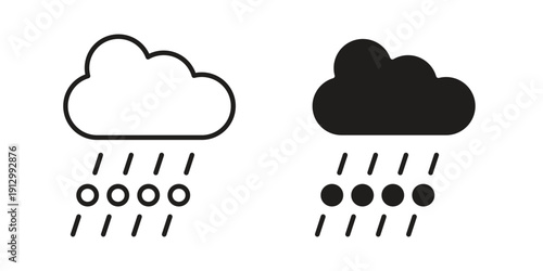 Cloud hail icon symbol vector illustration on white background. Flat design.