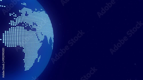 Breaking News Background Blue Globe on Space with Starry Night