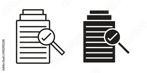 Compliance document icon symbol vector illustration on white background. Flat design.