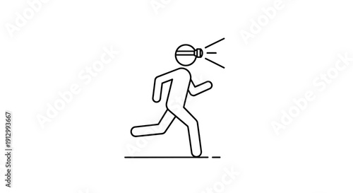 Person Running in a Hurry Quickly.