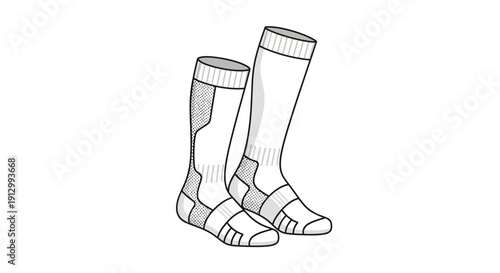 Pair of athletic sports socks.