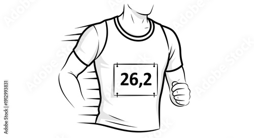Runner wearing a numbered racing jersey.