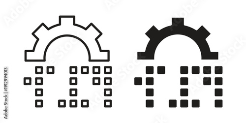 Digital transformation icon symbol vector illustration on white background. Flat design.