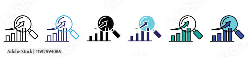 Business Data Analytics and Market Research Icon Set