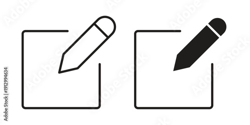 Edit icon symbol vector illustration on white background. Flat design.