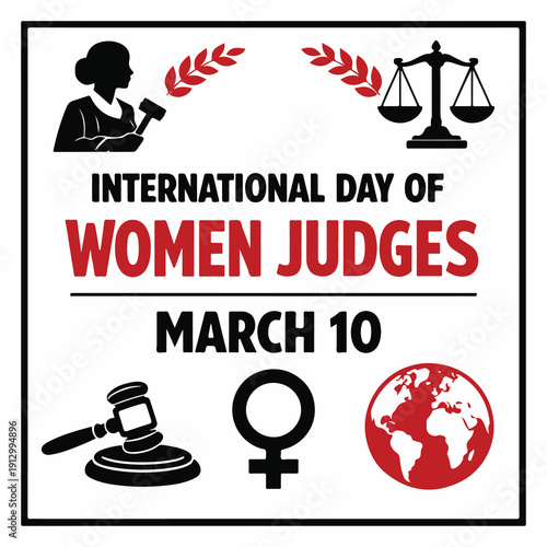 International Day of Women Judges Flyer Celebrating Women in Law and Justice Equality