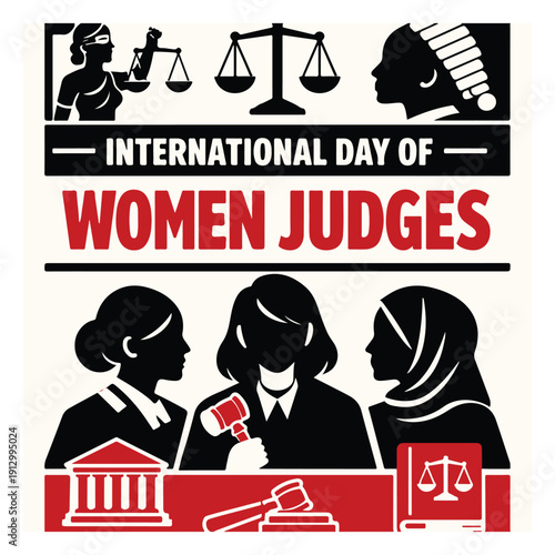 International Day of Women Judges Flyer Celebrating Women in Law and Justice Equality
