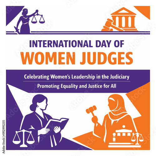International Day of Women Judges Flyer Celebrating Women in Law and Justice Equality