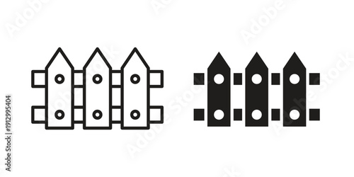 Fence icon symbol vector illustration on white background. Flat design.