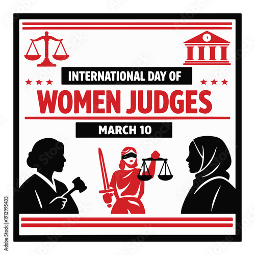 International Day of Women Judges Flyer Celebrating Women in Law and Justice Equality