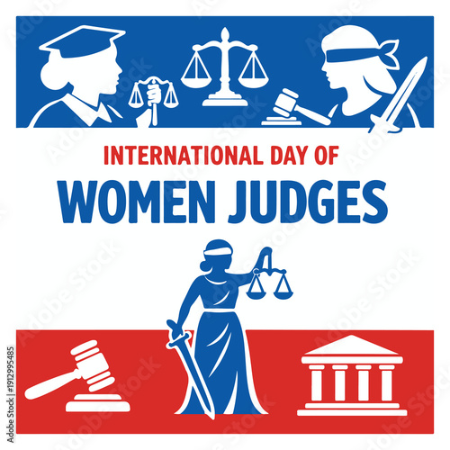 International Day of Women Judges Flyer Celebrating Women in Law and Justice Equality