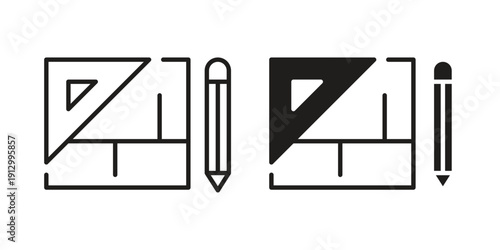 Floor plan icon symbol vector illustration on white background. Flat design.
