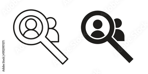 Hiring icon symbol vector illustration on white background. Flat design.