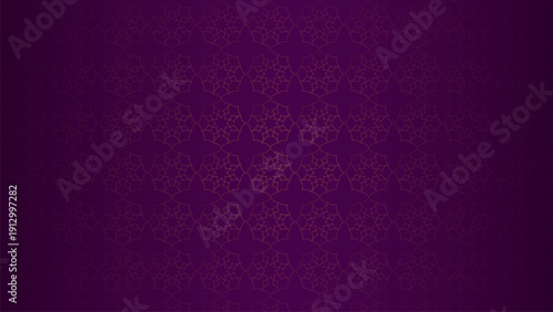 Ramadan pattern design with a purple background and geometric shapes