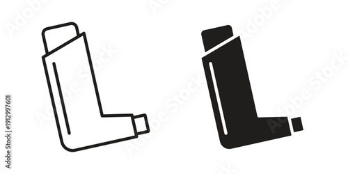 Inhaler icon symbol vector illustration on white background. Flat design.