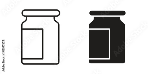 Jar icon symbol vector illustration on white background. Flat design.