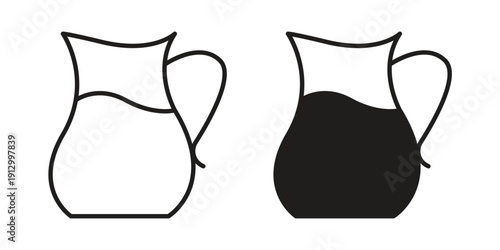 Jug icon symbol vector illustration on white background. Flat design.