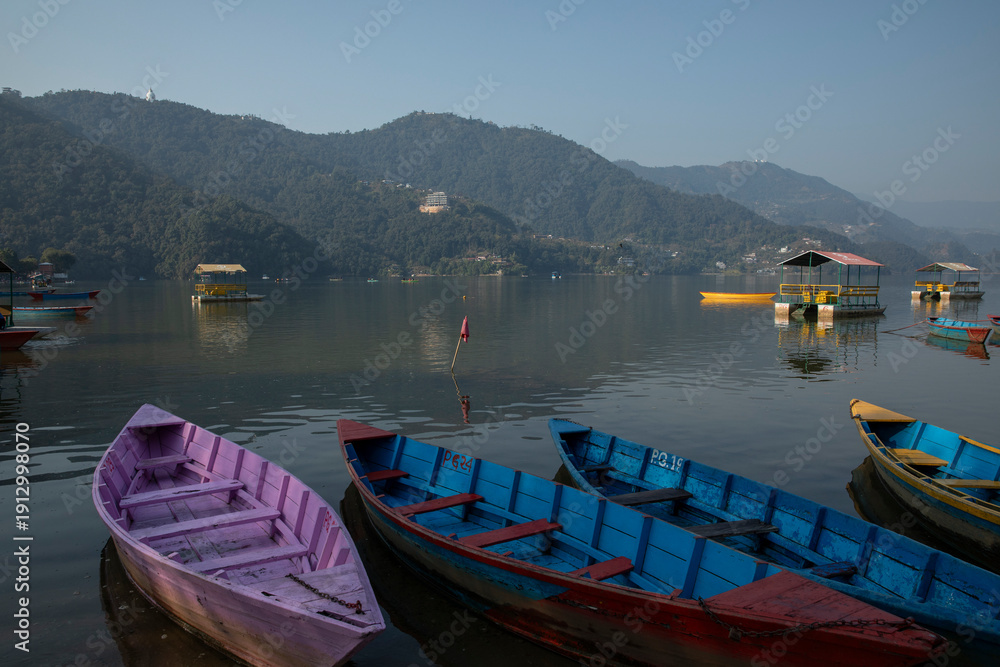 Obraz premium Pokhara Nepal cityscape
