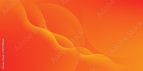 Minimal geometric background. Orange elements with fluid gradient. Dynamic shapes composition. Eps10 vector