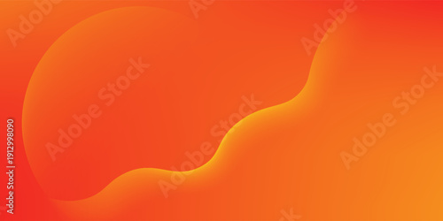 Minimal geometric background. Orange elements with fluid gradient. Dynamic shapes composition. Eps10 vector
