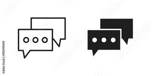 Messaging chat icon symbol vector illustration on white background. Flat design.