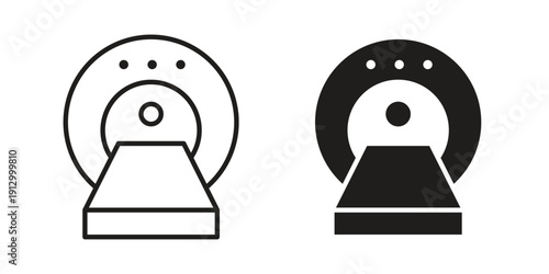 MRI and CT Scanner icon symbol vector illustration on white background. Flat design.
