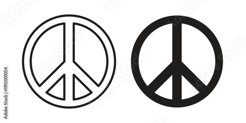 Peace icon symbol vector illustration on white background. Flat design.