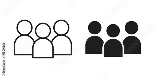 people icon symbol vector illustration on white background. Flat design.