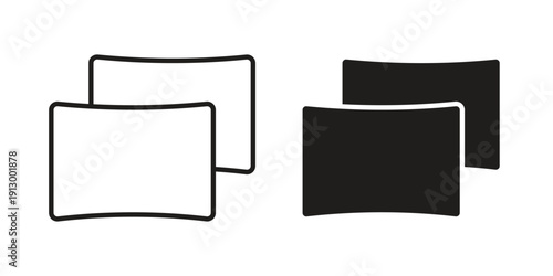 Pillow icon symbol vector illustration on white background. Flat design.