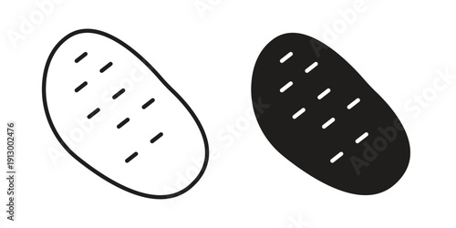 Potato icon symbol vector illustration on white background. Flat design.